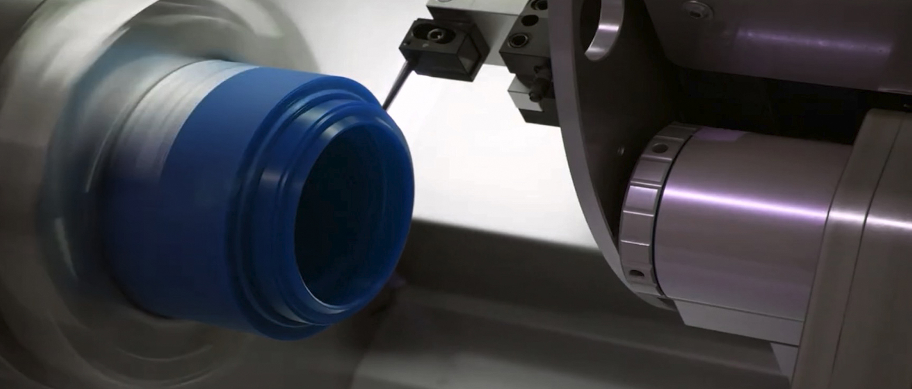 A custom seal being machined.